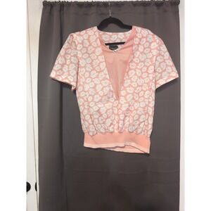 CB Collections Women's Pullover Sweater, Pink Floral Sweater, Vintage, Size 14.5